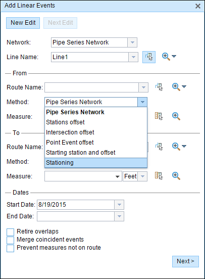Choosing the Stationing method Choosing the Stationing method