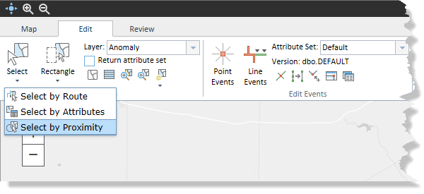 Selecting events along route path Selecting events along route path
