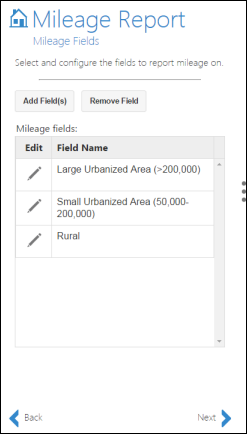 Mileage fields added Mileage fields added