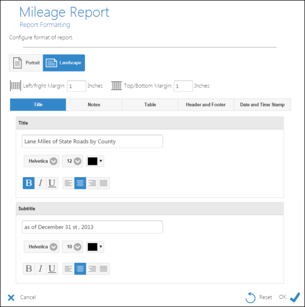 Formatting the report's title and subtitle Formatting the report's title and subtitle