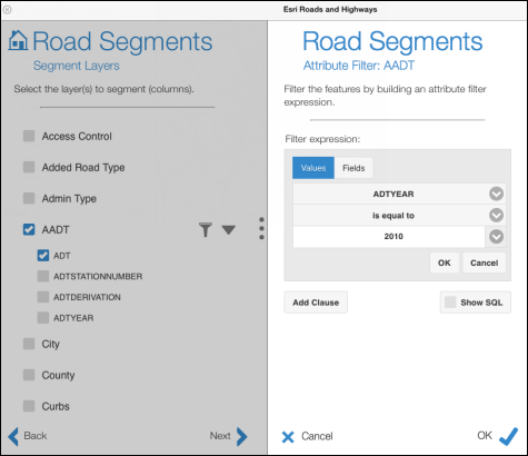 Adding an attribute filter Adding an attribute filter